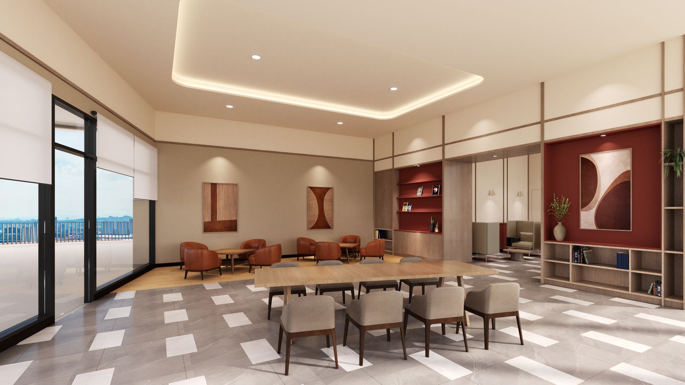 Inspired Lounge co-working space at The Queenswoodz